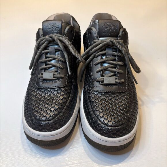 Nike Women's AF1 Air Force 1 Upstep Metallic Silver Snake Skin 917590-003 Size 8 - Picture 3 of 9